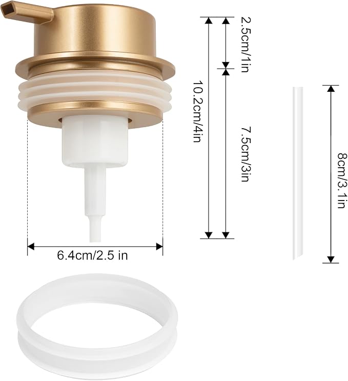 Foam Soap Dispenser Pump 2pcsHead Replacement Spare Plastic Pump Bathroom - Image 3