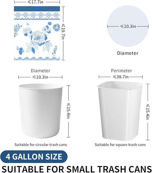VOK 4 Gallon Trash Bags Drawstring, 4 Gallon Garbage Bags, Small Trash Bags - Image 2