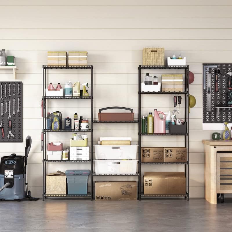 SONGMICS 6-Tier Storage Shelves, Adjustable Wire Shelving Unit
