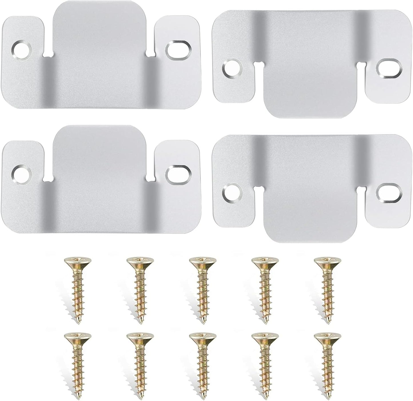 DEEPDREAM 4 Pcs Sectional Couch Connectors Metal Couch Clips Sofa Connector Interlocking Furniture Connector with 10 Pcs Screws