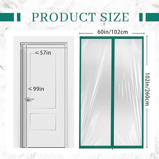 Amylove Zipper 60 x 102 Inch Dust Barrier Kit Construction Door Barrier 5 x 8.5 - Image 2