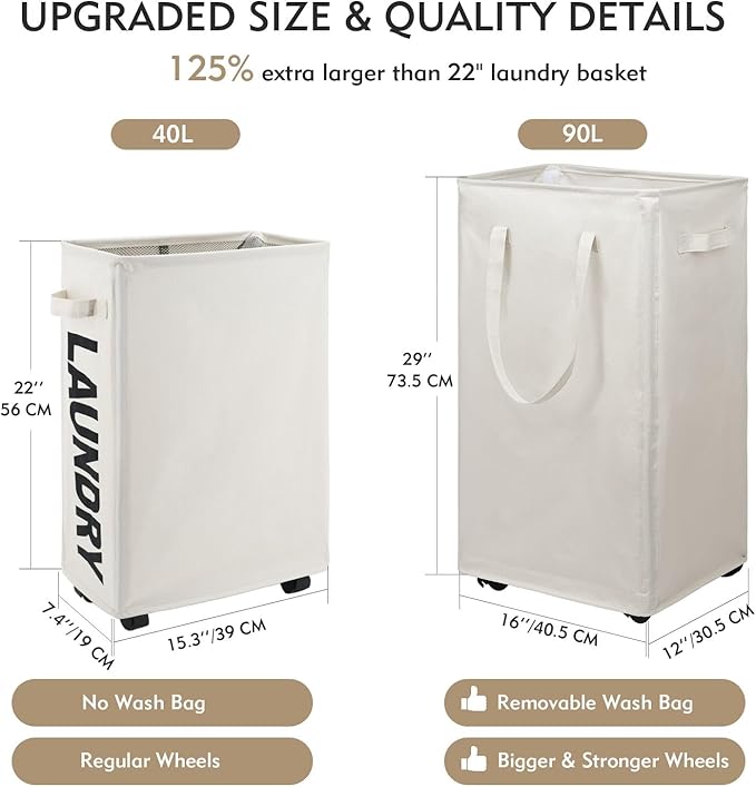 DOKEHOM 90L X-Large Laundry Basket - Image 3