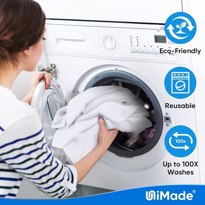 Shop Towel Rags, 50 Pack Reusable Shop Rags Bulk Microfiber Cleaning Cloth Lint - Image 6