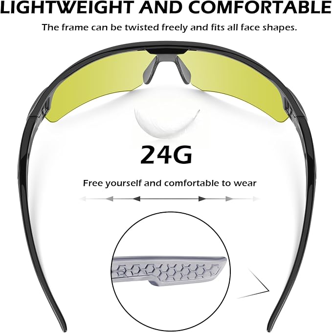 OXG 12 Pack Safety Glasses for Men Women, ANSI Z87.1 Safety Goggles Impact - Image 4