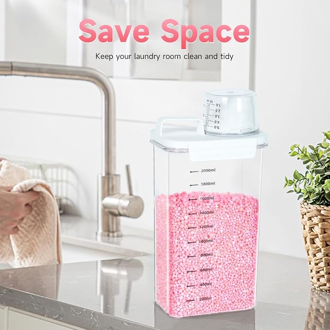 2 Packs Laundry Detergent Dispenser, Tokokimo Laundry Power Container, Laundry - Image 7