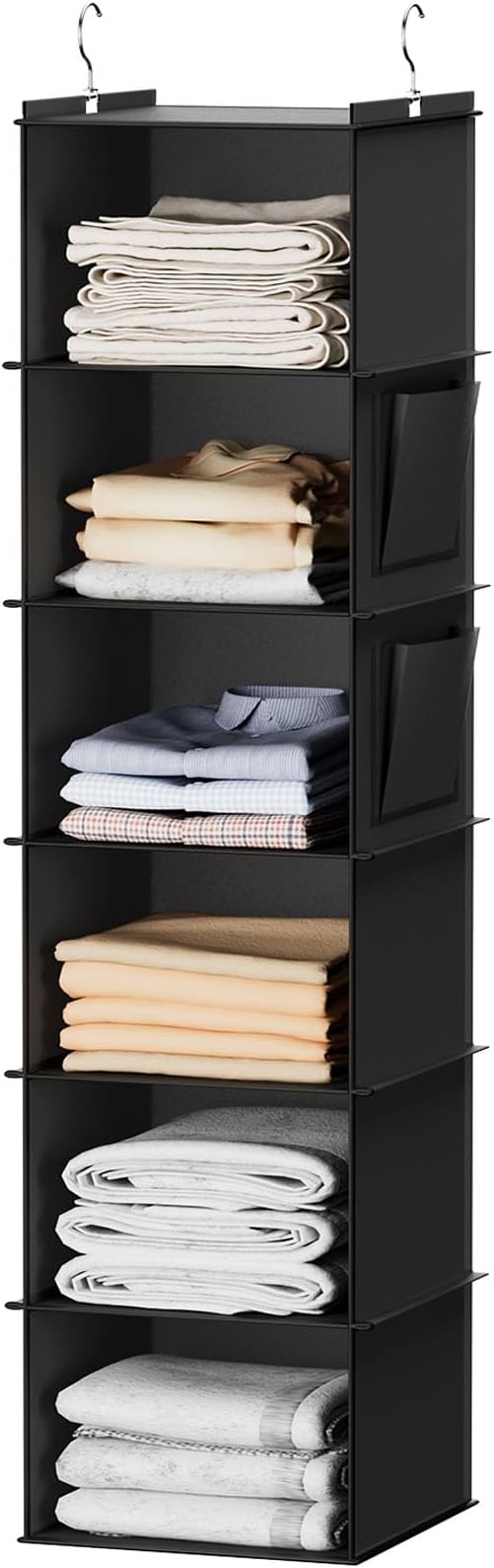 YOUDENOVA Hanging Closet Organizers and Storage, 6-Shelf Hanging Closet Shelves by YOUDENOVA
