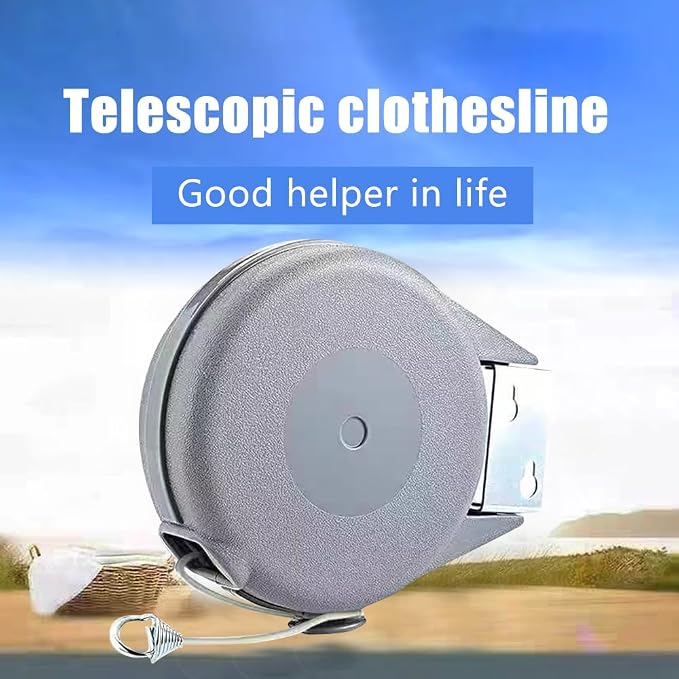 Retractable Clothesline Used to Outdoor，39 feet PVC Line Retracting，Including - Image 5
