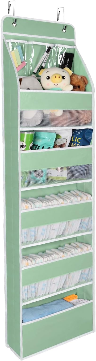 Univivi 6-Shelf Over Door Hanging Organizer Fabric Baby Door Storage by Univivi