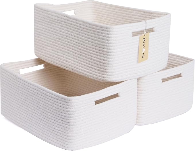 Large Storage Baskets for Shelves, Closet Organizers Bins for Clothes Blanket by MiniArkStorageBasketsHome