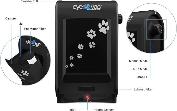 EyeVac Pet Touchless Vacuum Automatic Dustpan - Image 2