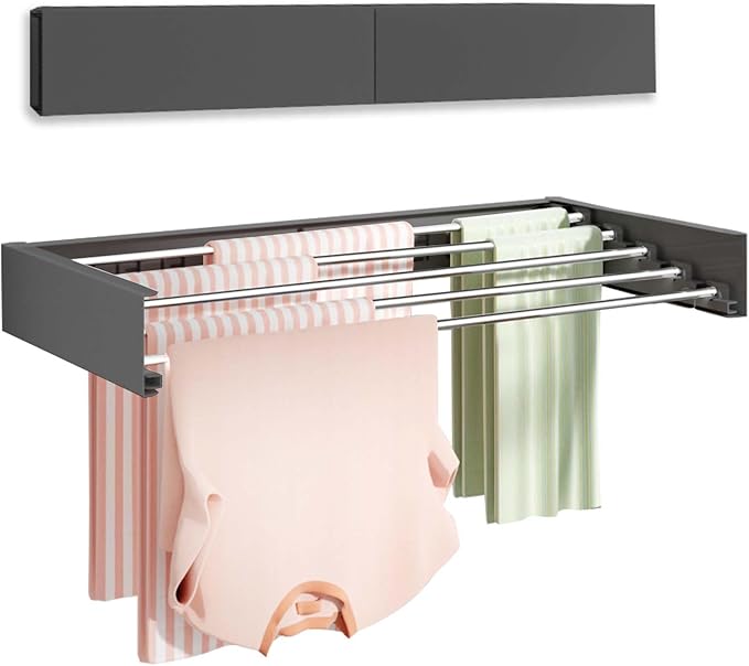 Wall Mounted Clothes Drying Rack 32", Foldable Wall Mount Laundry Rack Folding by DiscovertheEleganceofAir-drying