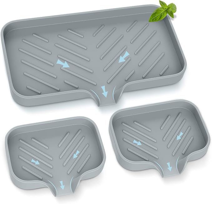 Kitchen Soap Tray, Kitchen Sink Tray Sponge Tray Kitchen Sponge Holder Self by EGWON