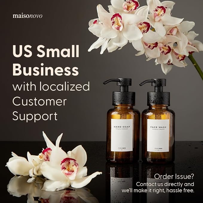 MaisoNovo Glass Foaming Hand Soap Dispenser 14 Oz | Gold Foaming Soap Dispenser - Image 8