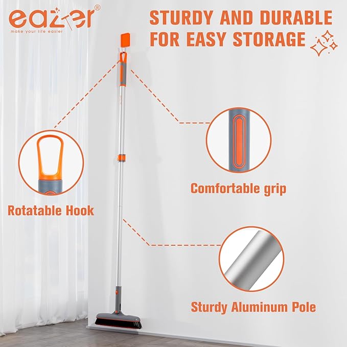 Eazer Grout Brush with Long Handle, 180°Rotation Tile Grout Cleaning Brush - Image 7