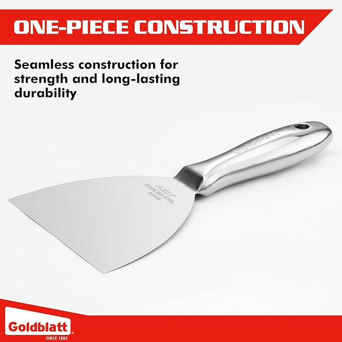 Goldblatt 5" Putty Knife, One-Piece Paint Scraper Tool, All Stainless Steel - Image 3