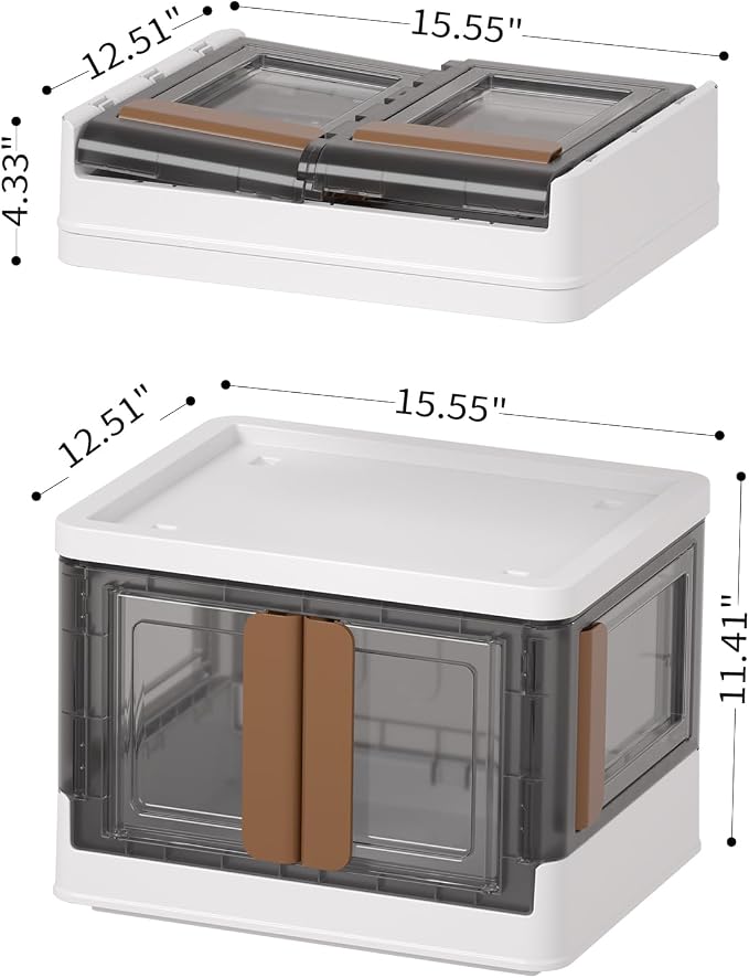 HAIXIN Cube Storage Bins with Lids, organization and storage with 4 Doors - Image 4