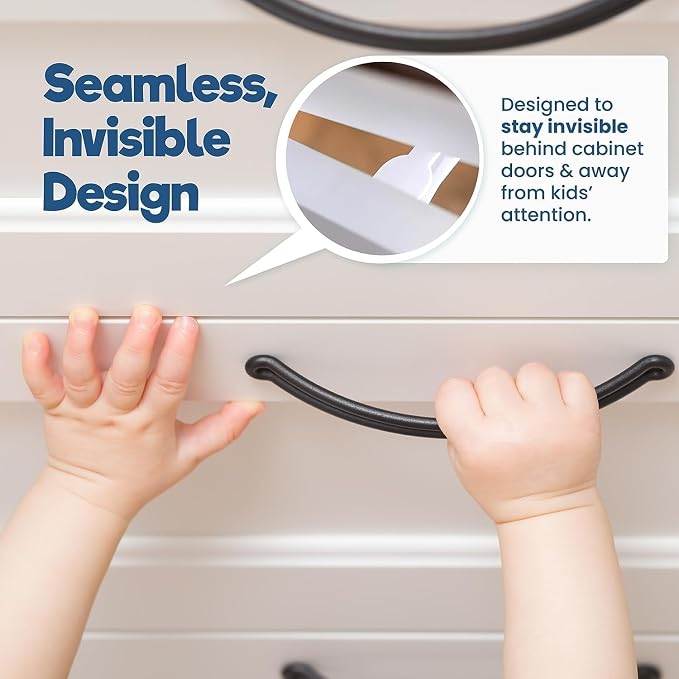 Upgraded Invisible Baby Proofing Cabinet Latch Locks - Image 6