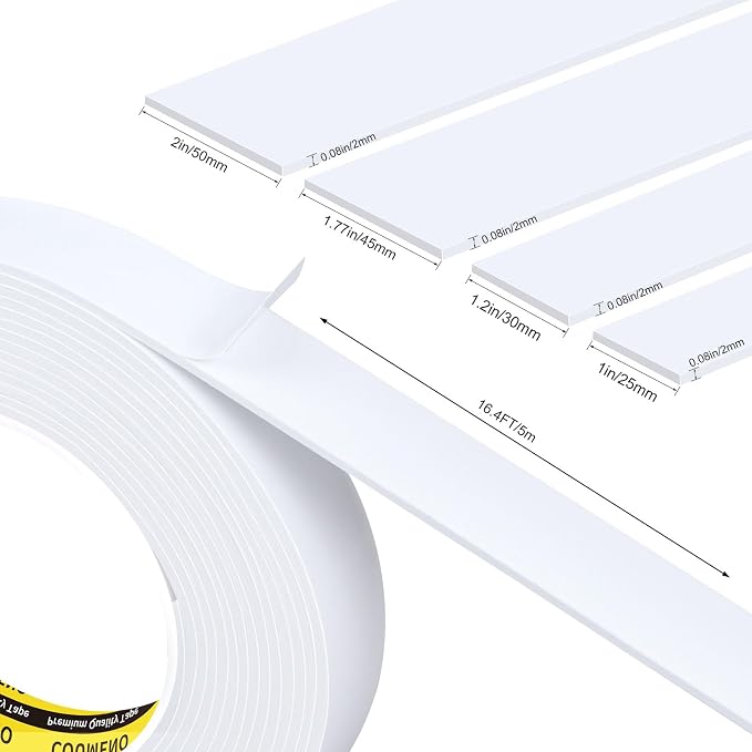 EVA Single-Sided Adhesive White Foam Tape 2inX16.4FT Single-Sided Sealing Strip - Image 2