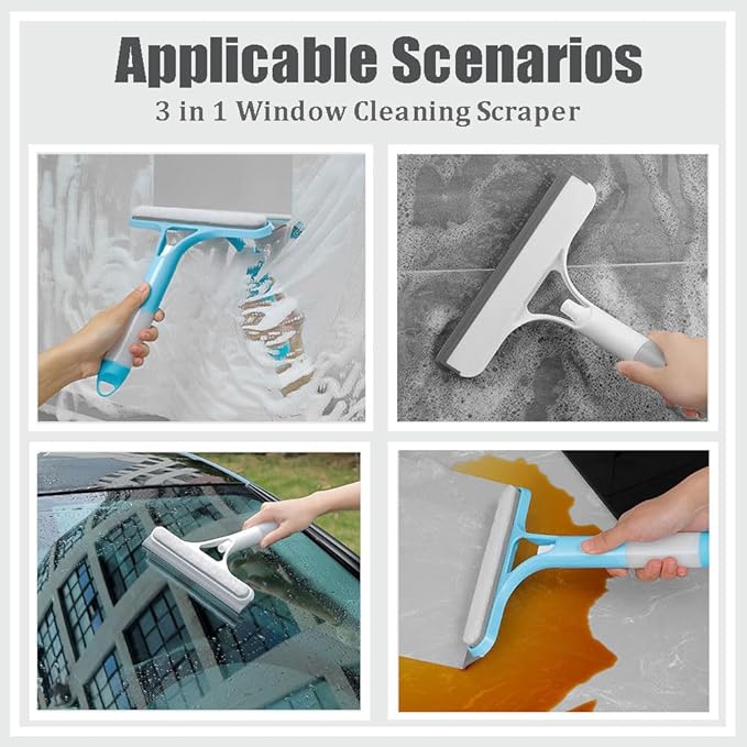 3 in 1 Window Cleaning Scraper, 3 in 1 Window Cleaner Squeegee, Scraper - Image 4