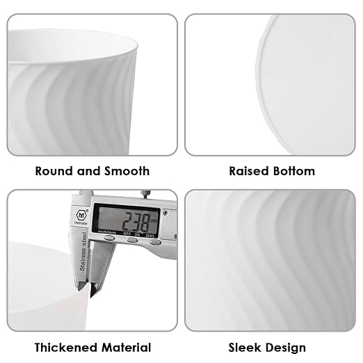 YGJT Small Trash Can, 3 Pack 1.8 Gallons Bathroom Trash Can, Slim Waste Basket - Image 8