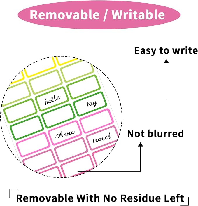 STARLIBOO Removable Freezer Labels, 1x2 Inch Color Coding Removable Labels - Image 2