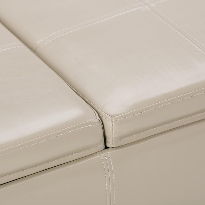 SIMPLIHOME Avalon 42 inch Wide Contemporary Rectangle Storage Ottoman in Satin - Image 10