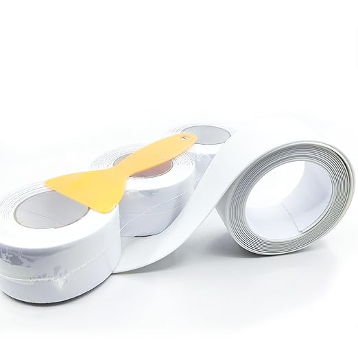 1.5" White Caulk Tape with Self Adhesive, Caulk Strip Waterproof - Image 9