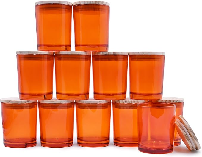SHOWIN Thick Candle Jars for Making Candles 12 Pcs, 7 OZ Empty Jars by Showin