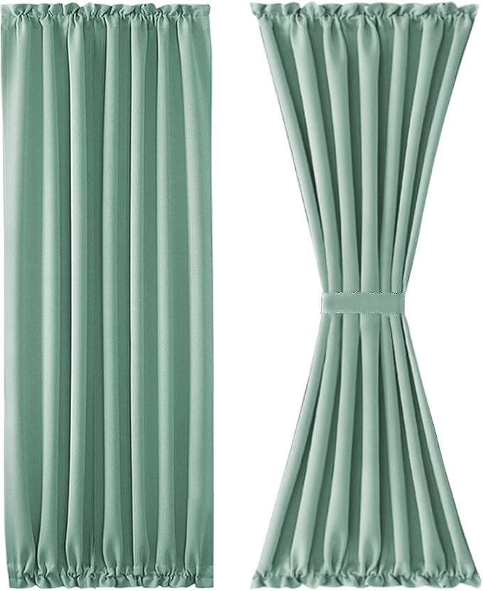 DWCN French Door Curtains – Rod Pocket Thermal Blackout Curtain - Image 7