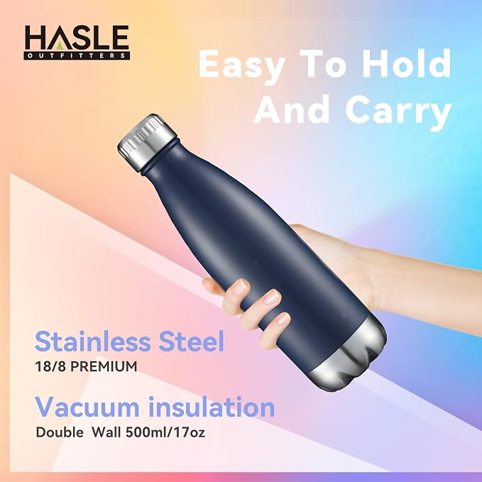 HASLE OUTFITTERS 17oz Stainless Steel Water Bottles Bulk, Vacuum Insulated - Image 3
