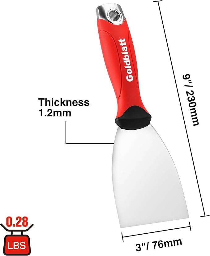 Goldblatt 3" Putty Knife, Stainless Steel Scraping Paint, Putty Knife Scraper - Image 5