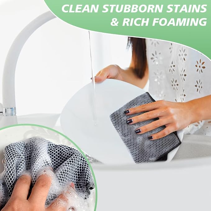 SINLAND Microfiber Dish Cloth for Washing Dishes Dish Washing Rags Best Kitchen - Image 5