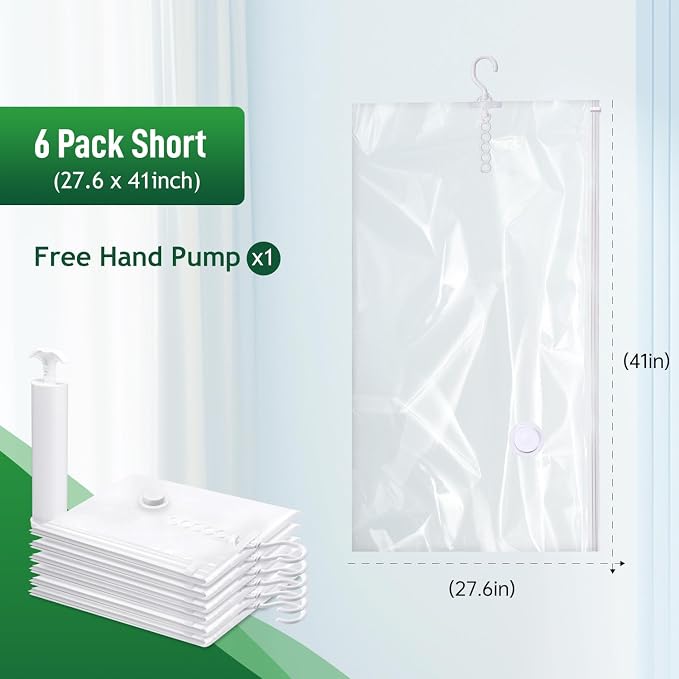 Hanging Vacuum Storage Bags For Clothes - Image 2