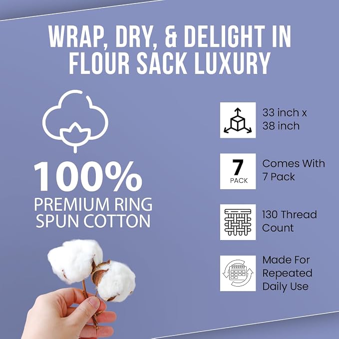 WHITEWRAP Flour Sack Towels| Tea Towel - Image 6