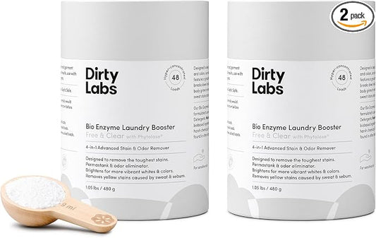 Dirty Labs | Scent Free | Bio Enzyme Laundry Booster | 2-Pack = 96 Loads | by DirtyLabs