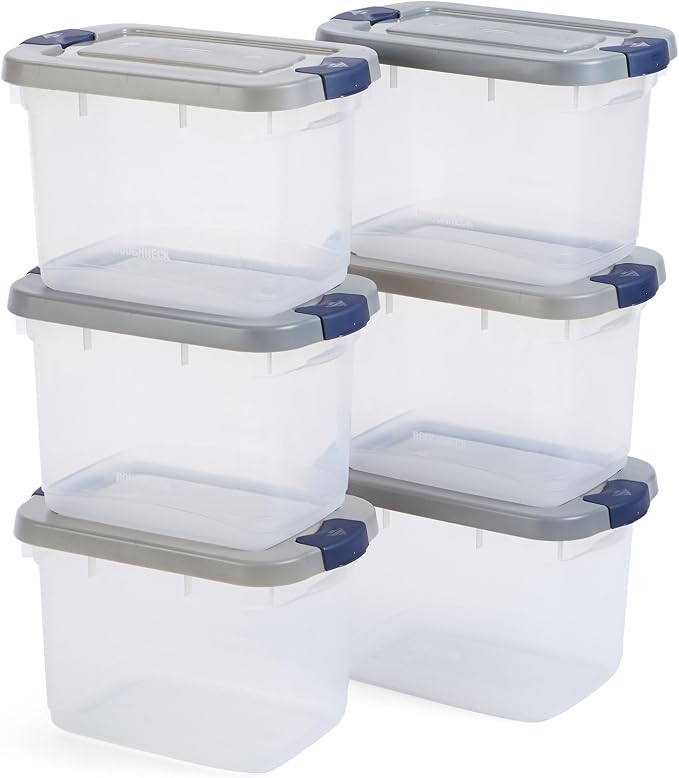 Rubbermaid Roughneck Clear 19Qt/ 4.75 Gal Storage Containers, by Rubbermaid