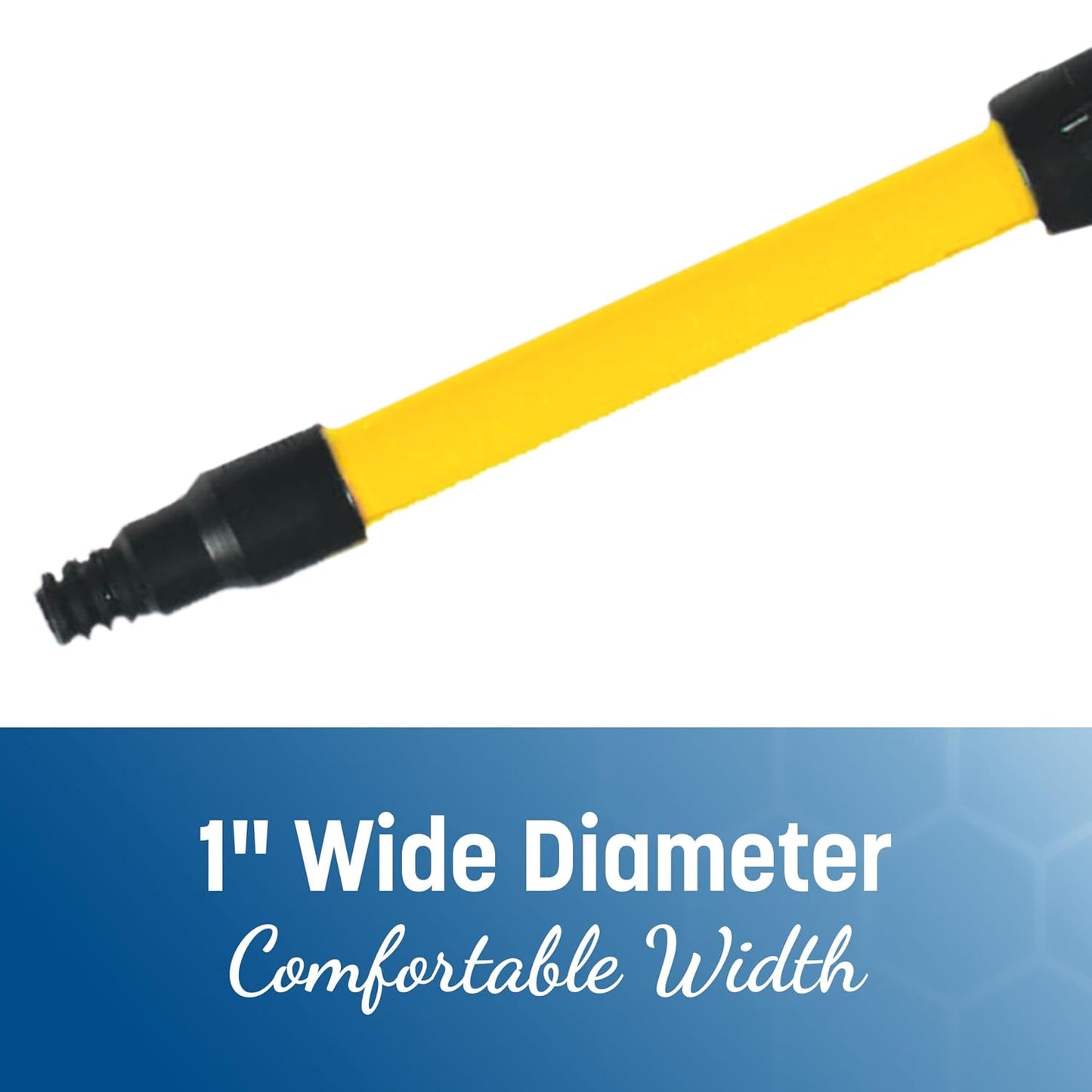 SPARTA 4102004 Spectrum Fiberglass Broom Handle, Mop Handle, Replacement Handle With Acme Threaded Tip For Commercial Cleaning, 4.5 To 8 Feet, Yellow
