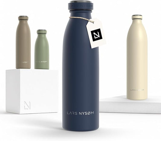 LARS NYSØM Stainless Steel Insulated Water Bottle 12oz 17oz 25oz 34oz 51oz | by LN