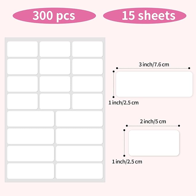 STARLIBOO White Removable Labels, Removable Colored Labels Stickers, - Image 2