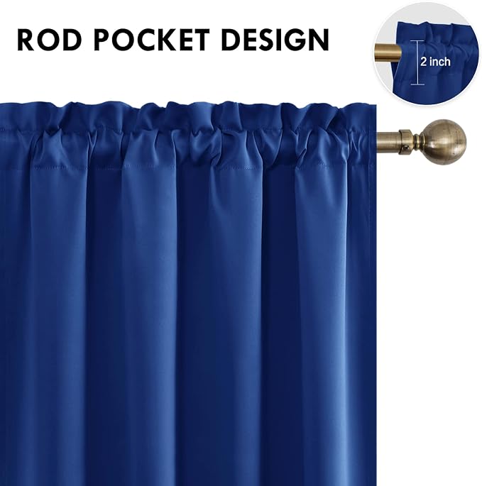 DWCN Blackout Curtains Room Darkening Thermal Insulated Bedroom Curtains Window - Image 4