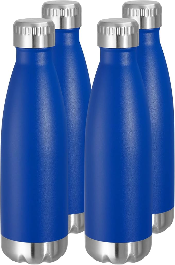 VEGOND 17oz Stainless Steel Water Bottles Bulk, Reusable Metal Sports Water by VEGOND