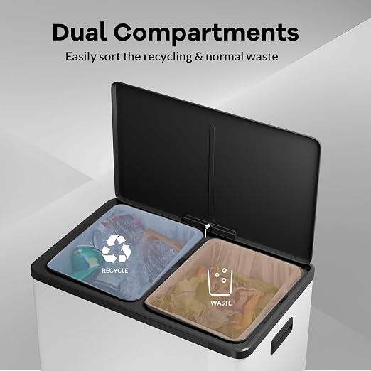 GarveeHome Step Dual Trash Can, 60L/16 Gallon Recycle Bins - Image 4