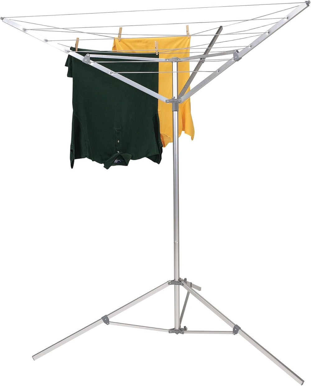 Household Essentials Portable Umbrella Clothesline, 64 Ft of Hanging Space, P...