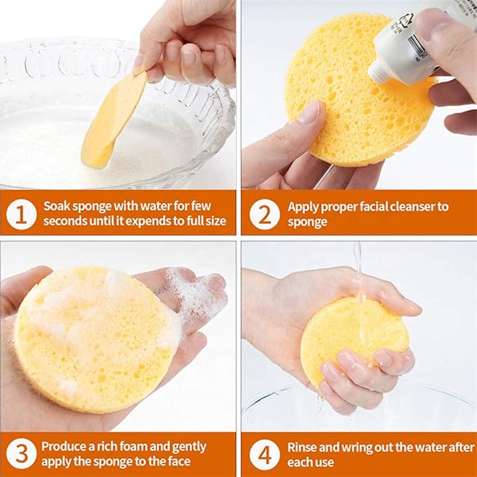 METUUTER 50 PCS Compressed Facial Sponges - Image 3