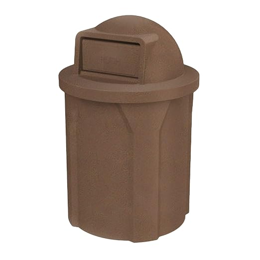42 Gallon Circle 100% Recycled Plastic Heavy Duty Outdoor Commercial Trash Can by SturdyEssentials