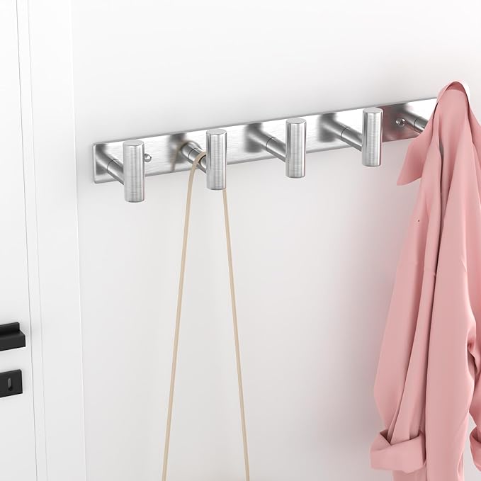 VAEHOLD Silvery Hat and Coat Wall Mount Rack - Image 3