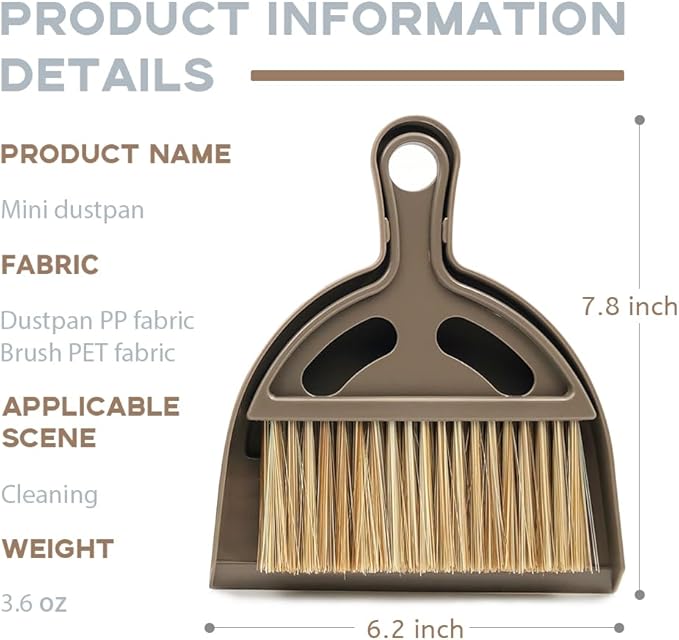 Small Broom and Dustpan Set Mini Dustpan and Brush, Hand Broom and Dustpan Set - Image 5