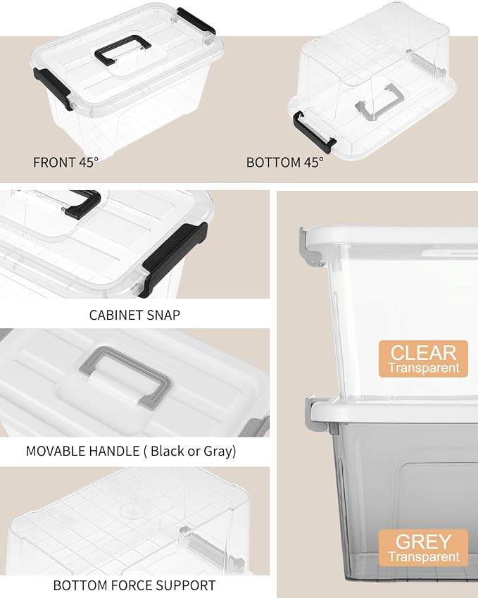 NUMIFUN Plastic Storage Bins - Image 2