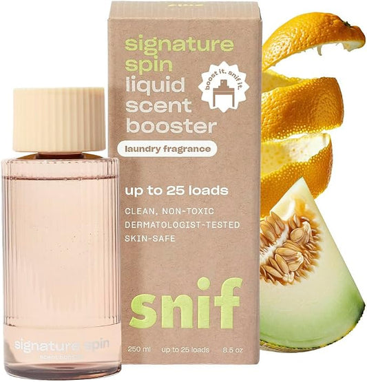 Snif Signature Spin Scent Booster, Clean and Crisp Scent, 25 Loads, by Snif