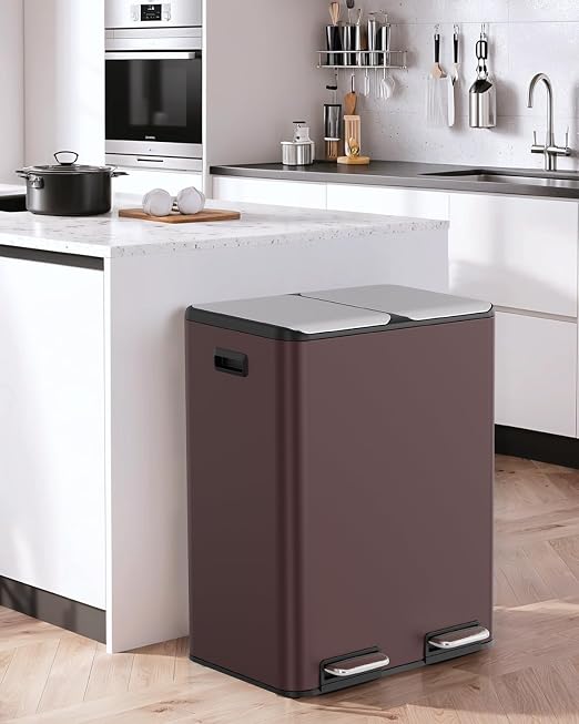 Arlopu 16Gal Dual Trash Can w/2 Built-in Box - Image 8